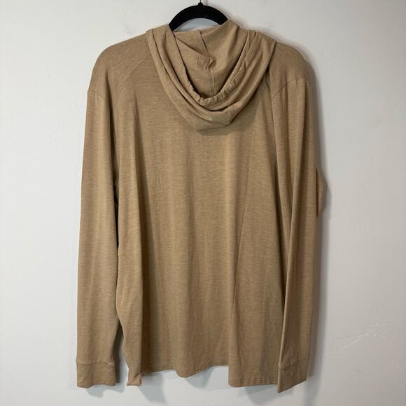 Duck Camp Men's Bamboo Hoodie Pullover Lightweight Tan Large Stretch - Picture 2 of 8